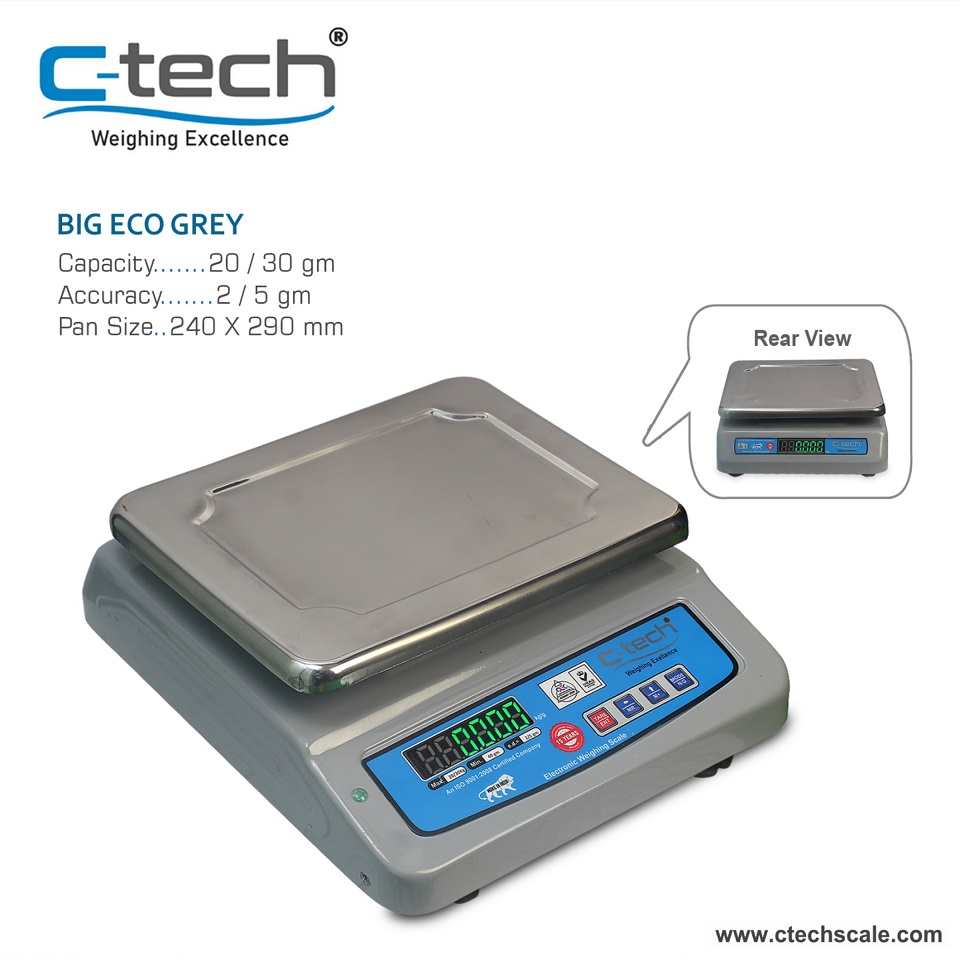 Big Eco Grey Table Top Weighing Scale